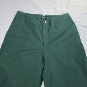J. Peterman High Rise Wide Leg Hunter Green Twill Pants w/Hollywood Waist. 12